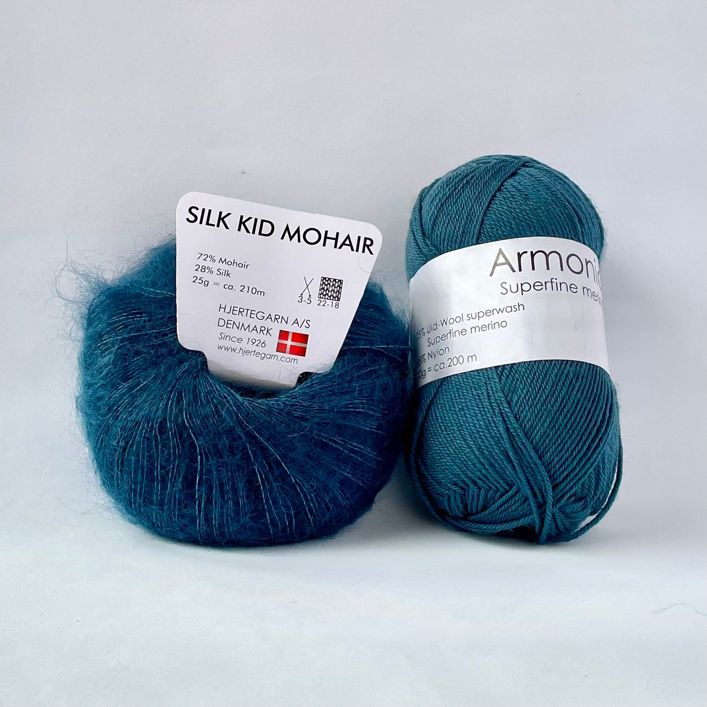Hjertegarn Armonia and Silk Kid Mohair Sophie Scarf Kit