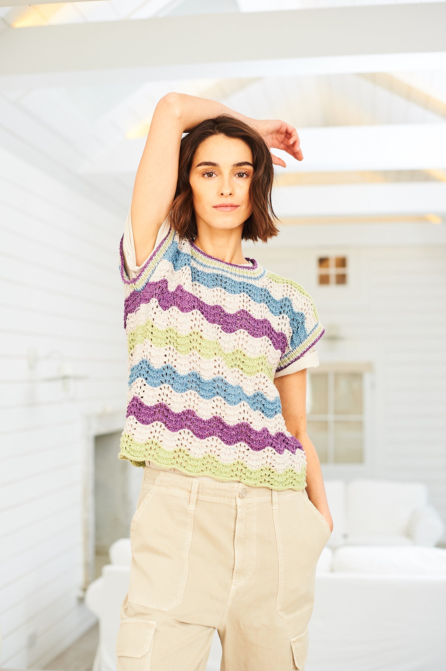 Sweater, Top & Hat in Stylecraft Recreate - Pattern 10059