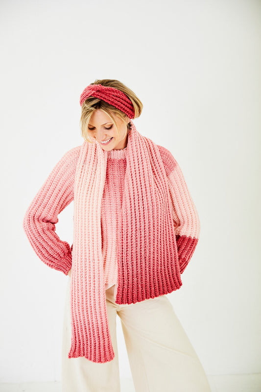 Horizon Sweater, Headband & Scarf - Pattern 10187