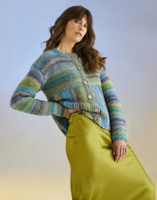 Garter Stitch Jacket in Sirdar Jewelspun chunky - Pattern 10704