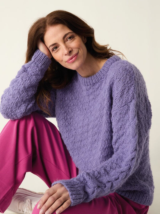 Soft Cable Sweater in Sirdar Soft Down DK
