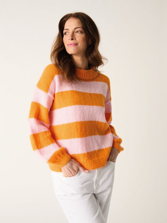 Big Stripe Sweater in Sirdar Soft Down
