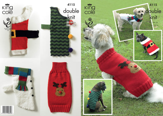 King Cole Pattern 4115. Christmas Dog Coats