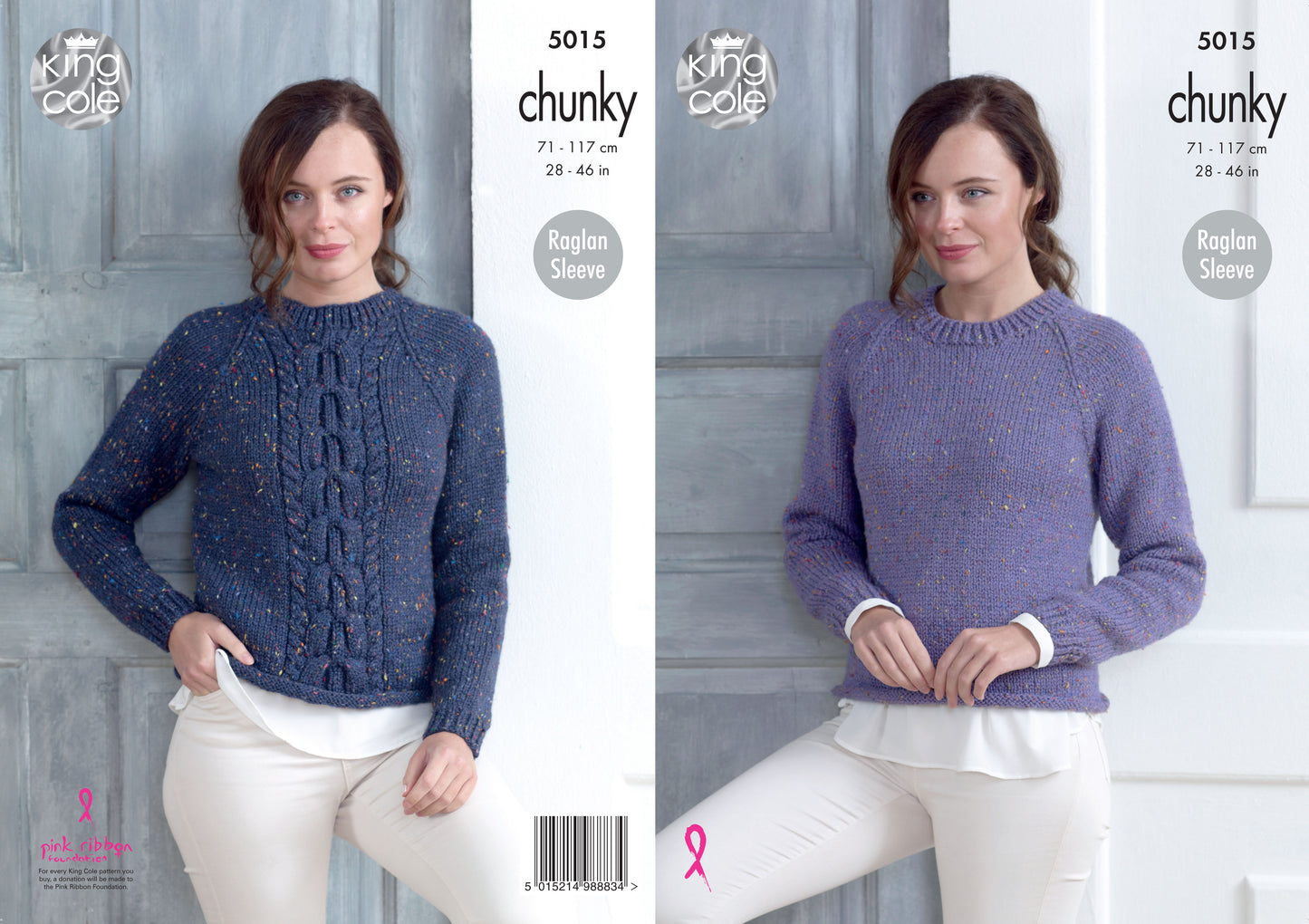 King Cole Chunky Tweed Pattern - Sweaters 5015