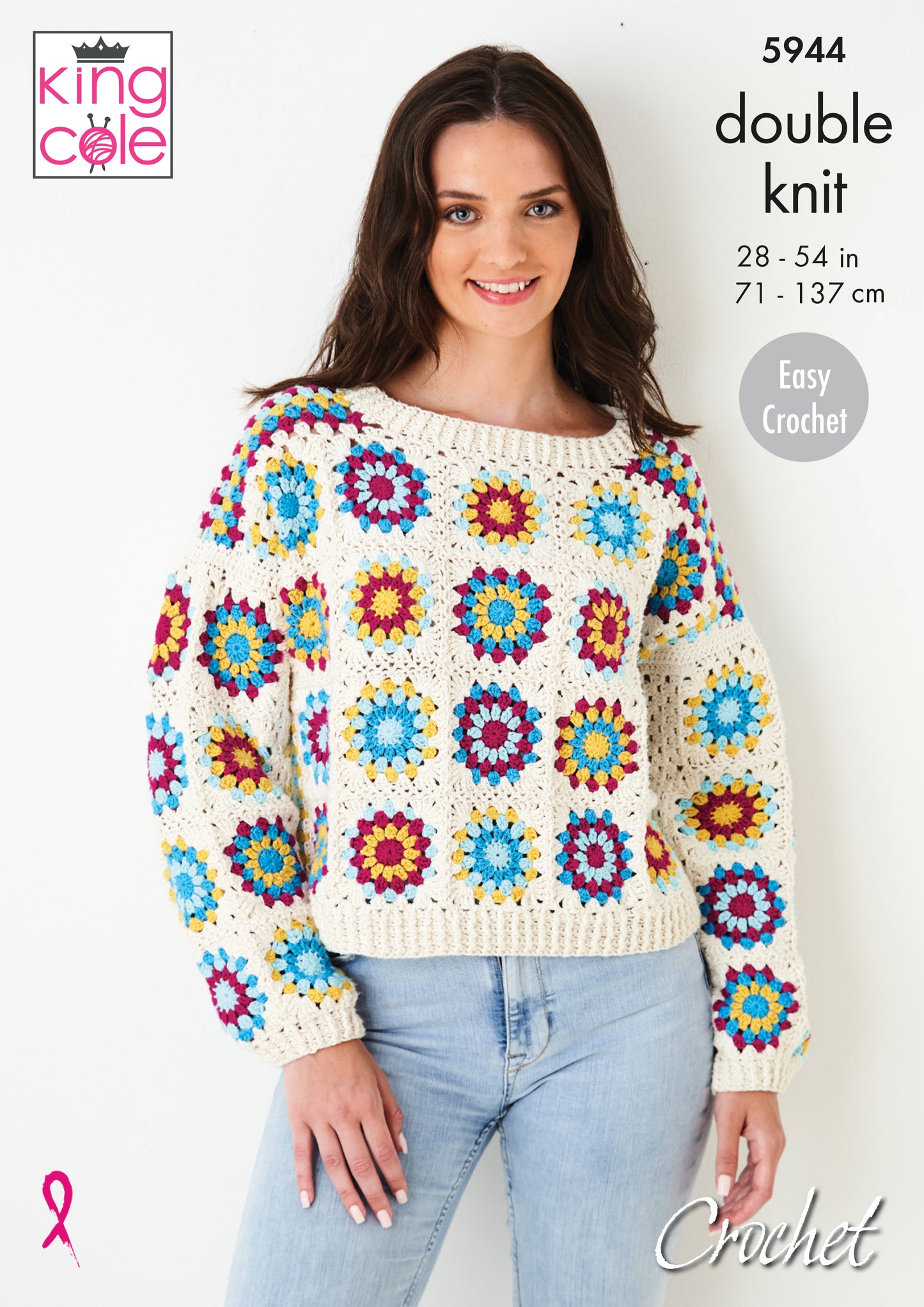 Crochet Sweater and Sleeveless Top - King Cole Pattern 5944