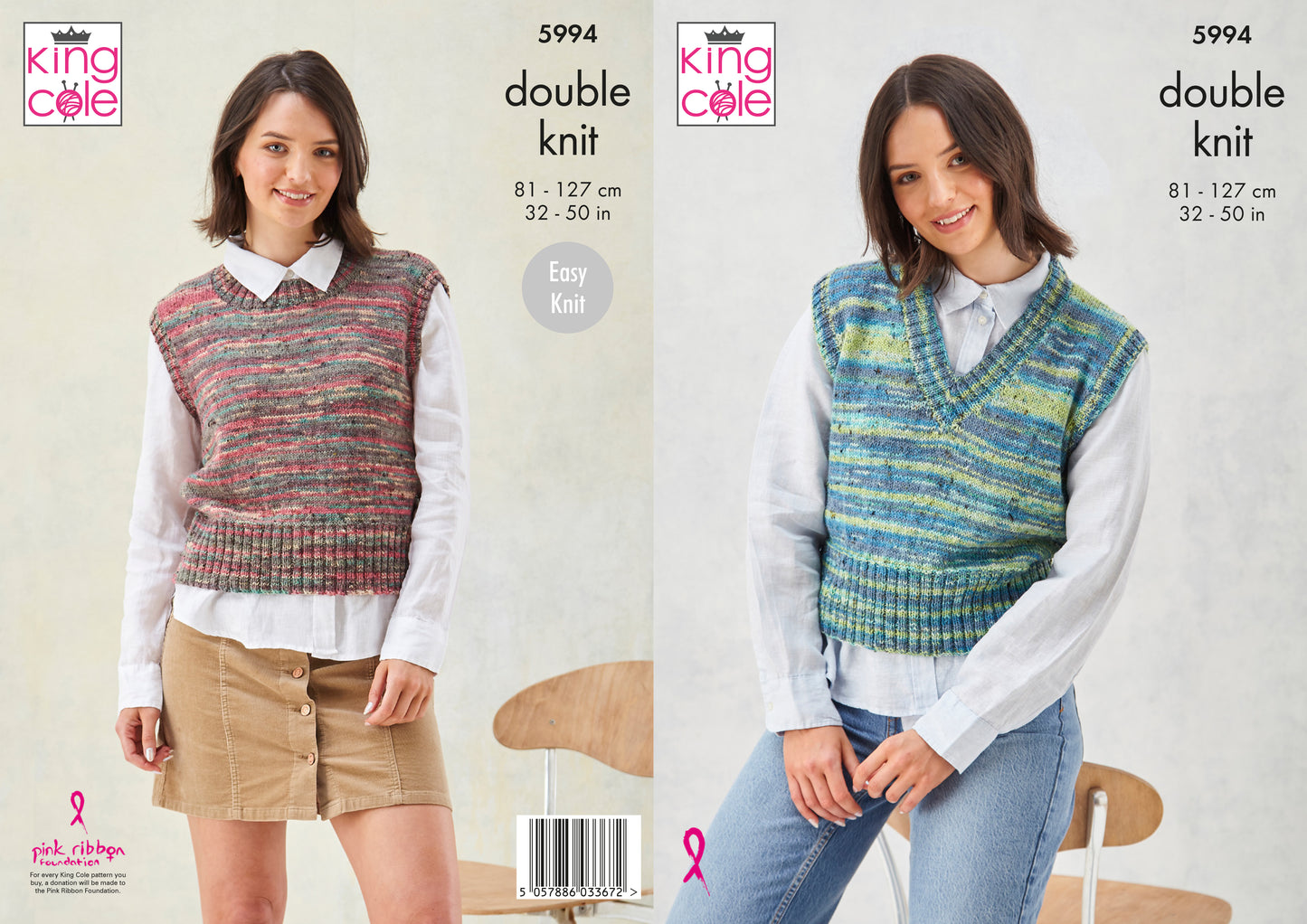 King Cole Homespun Prism DK Pattern - Tank Tops 5994