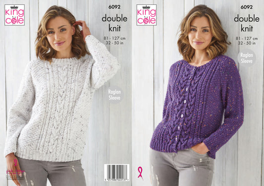 Sweater & Cardigan in King Cole DK: 6092