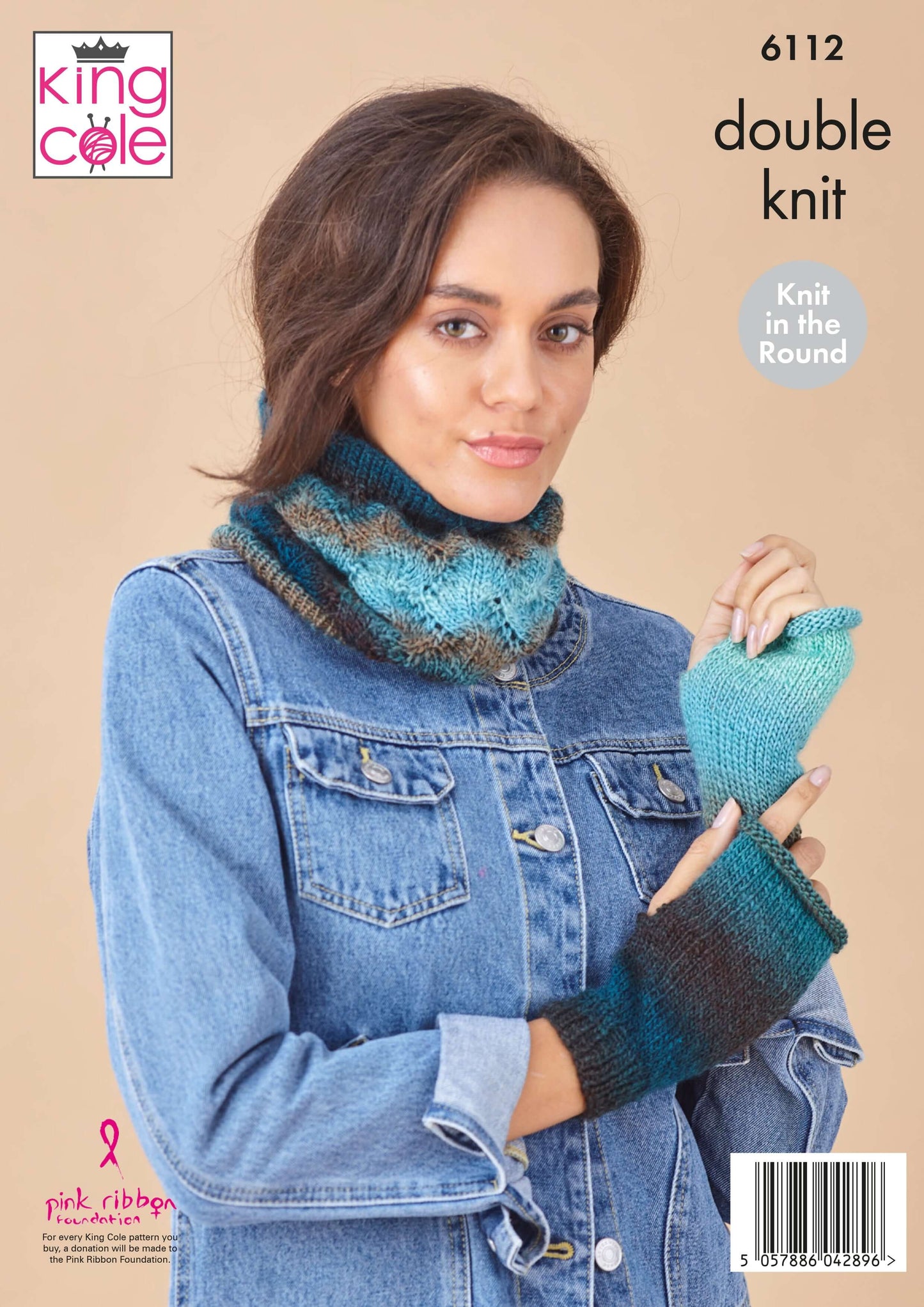 Sloppy Hat and Wrist Warmers knitted in King Cole Riot: King Cole 6112: