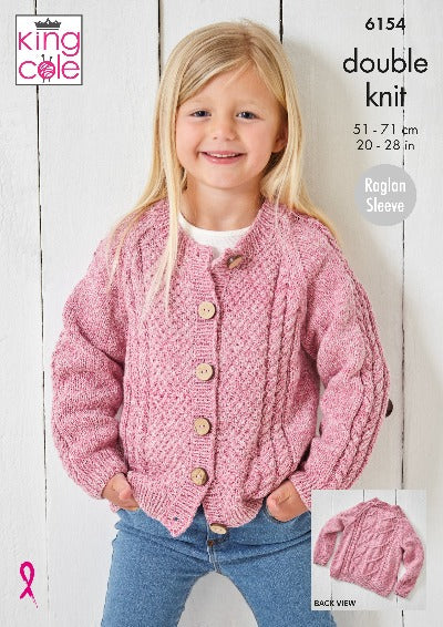Sweater & Cardigan Knitted in King Cole Simply Denim DK  - 6154