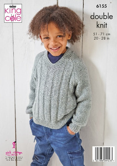 Sweater & Slipover Knitted in King Cole Simply Denim DK -6155