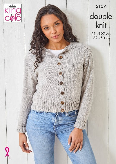 Cardigan & Sweater Knitted in  King Cole Simply Denim DK - 6157