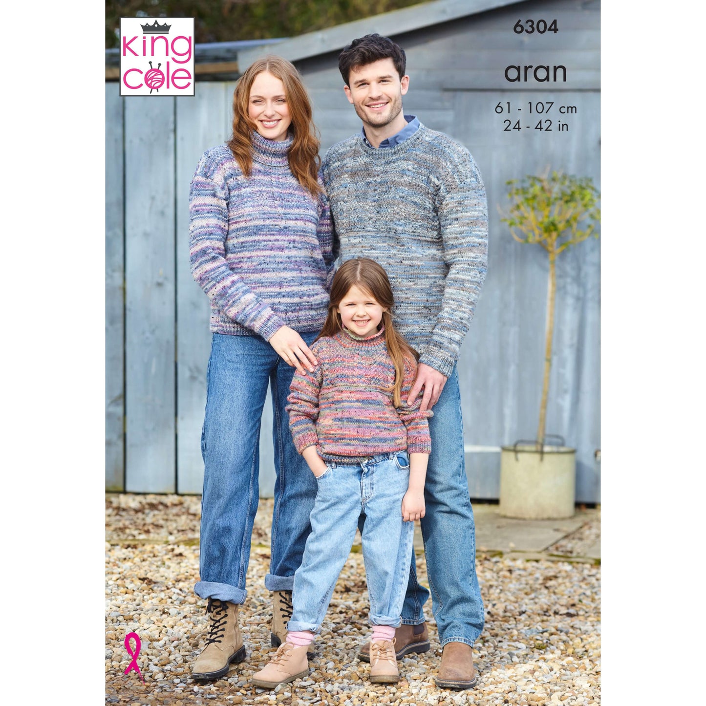 Family Sweaters in King Cole Homespun Prism Aran: 6304