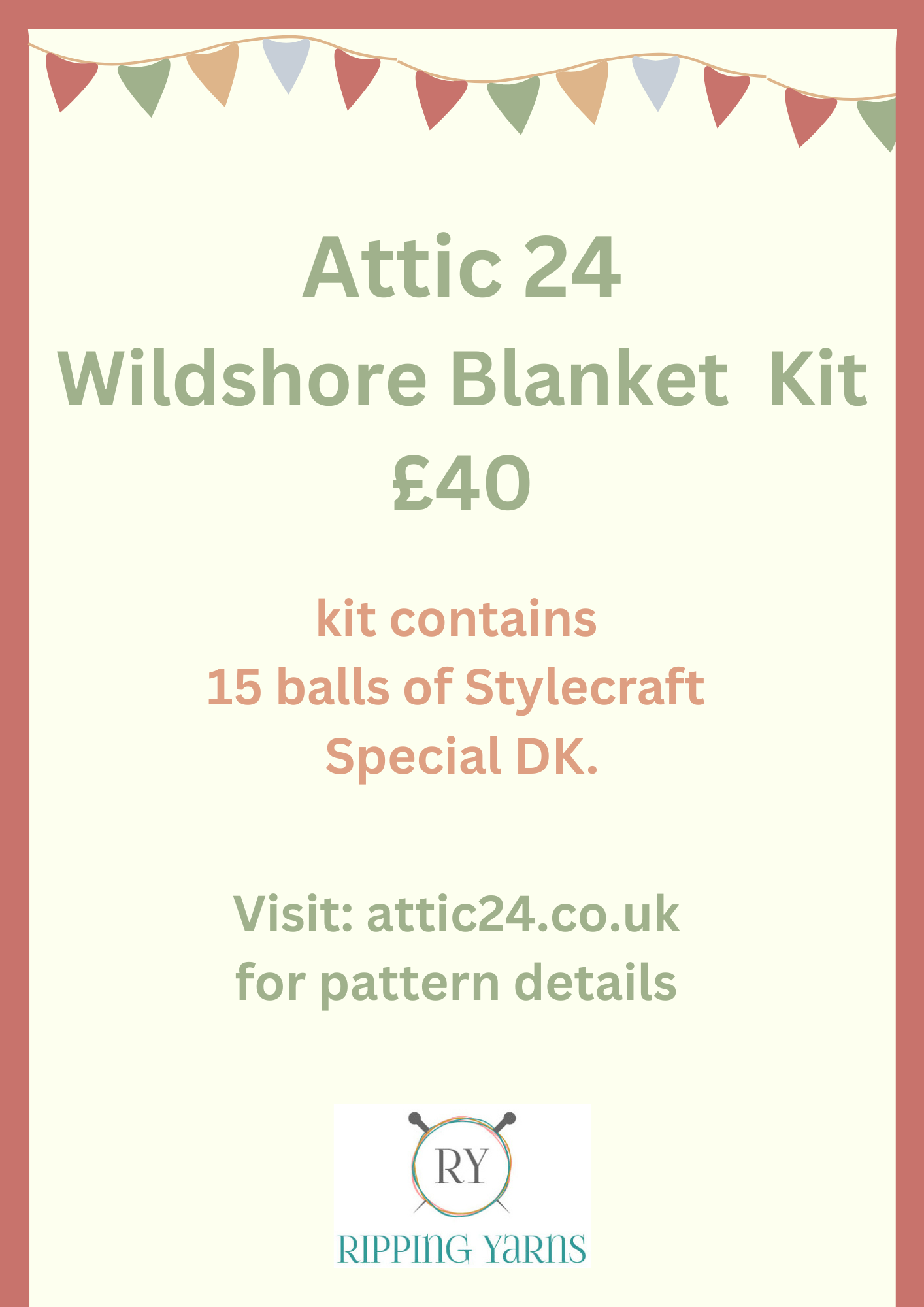 Attic 24 Wildshore Crochet Blanket Kit