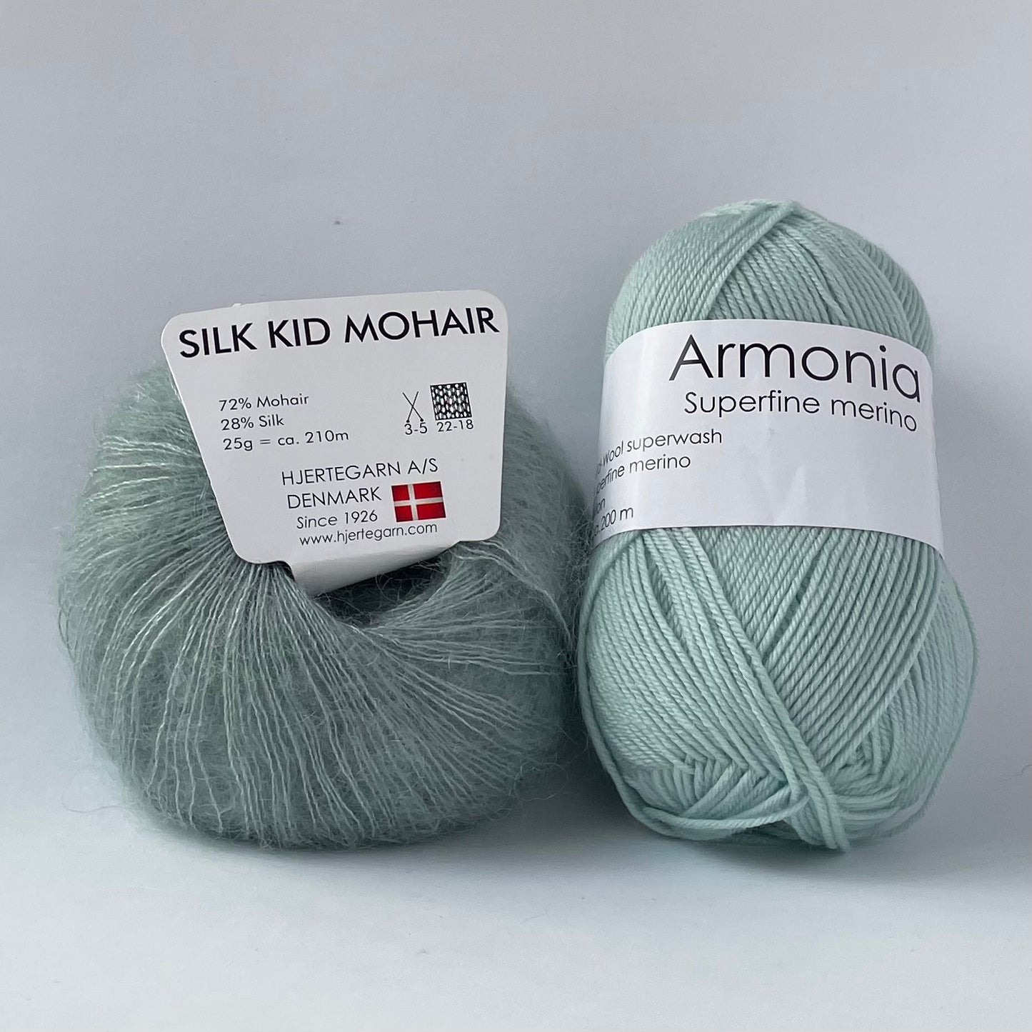 Hjertegarn Armonia and Silk Kid Mohair Sophie Scarf Kit