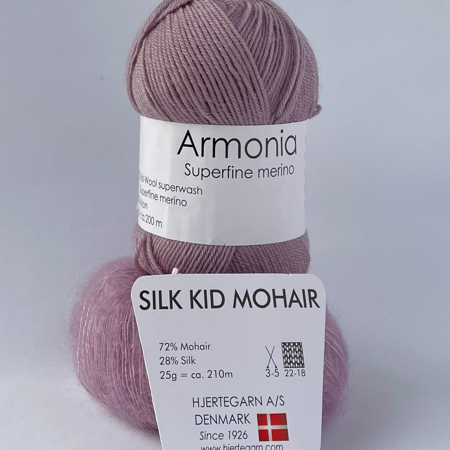 Hjertegarn Armonia and Silk Kid Mohair Sophie Scarf Kit
