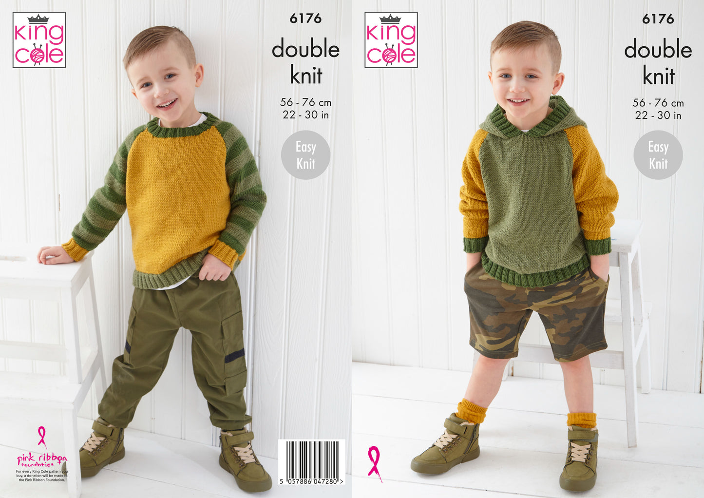 Children’s Sweater and Hoodie: Knitted In King Cole Cherished DK - 6176