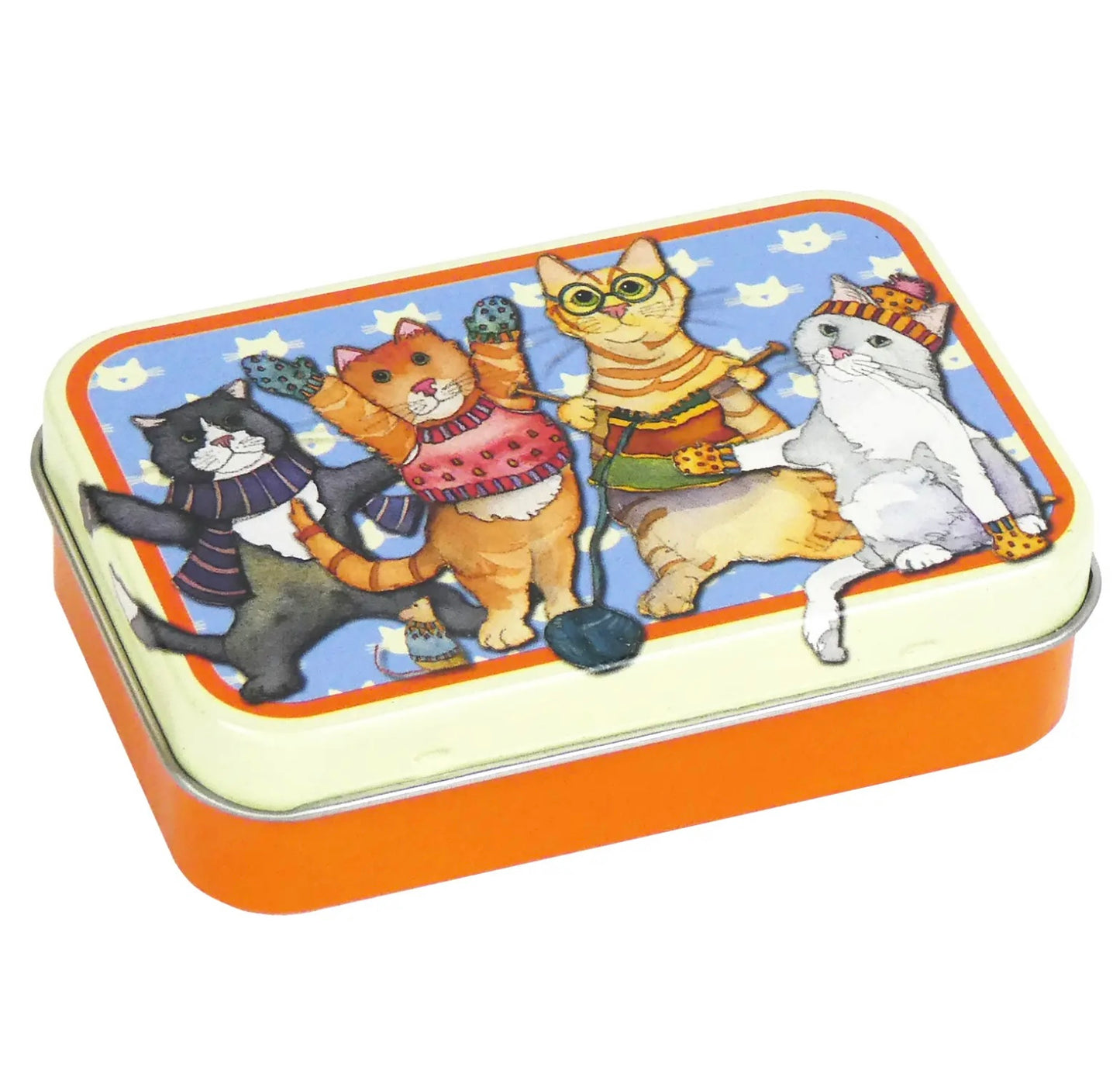 Emma Ball Mini Rectangular Tin Kittens in Mittens