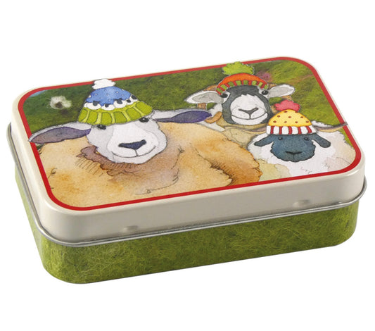 Emma Ball Mini Rectangular Tin Happy Sheep