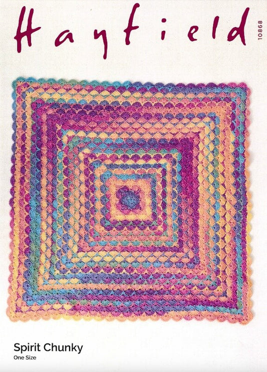 Crocheted blanket in Hayfield Spirit Chunky: 10868