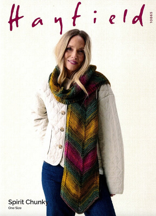 Scarf knitted in Hayfield Spirit Chunky: 10865