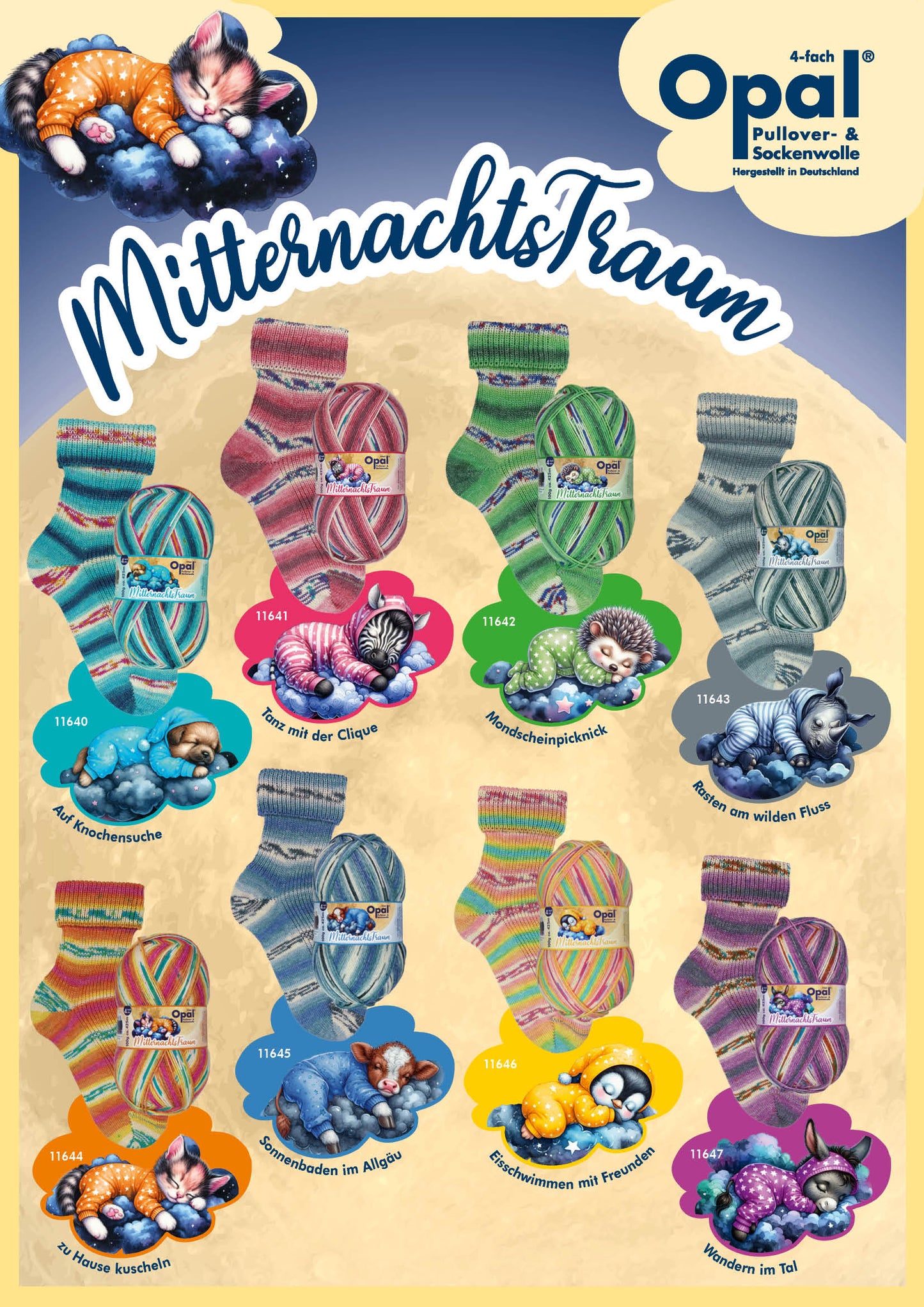 Opal Mitternachts-Traum (Midnight Dream) 4ply Sock Yarn