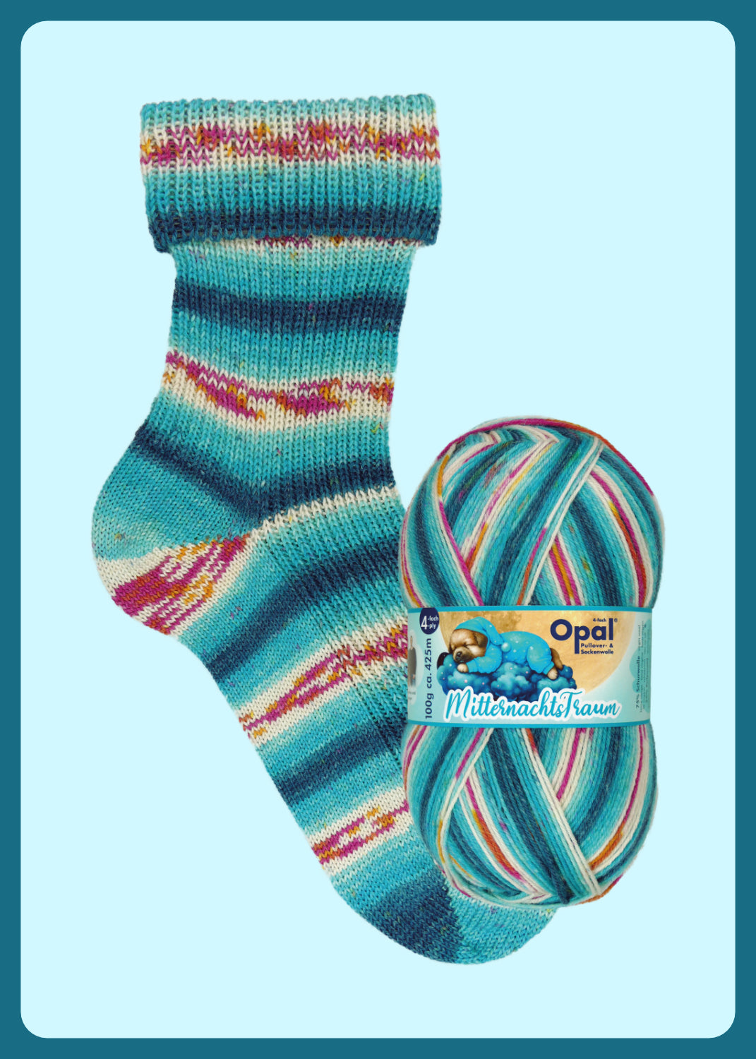 Opal Mitternachts-Traum (Midnight Dream) 4ply Sock Yarn