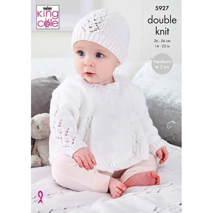 Matinee Coat, Hat & Blanket Knitted in Cherished DK - King Cole Pattern 5927