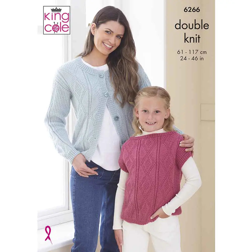 Cardigans, Sweaters and Top - King Cole Pattern 6266