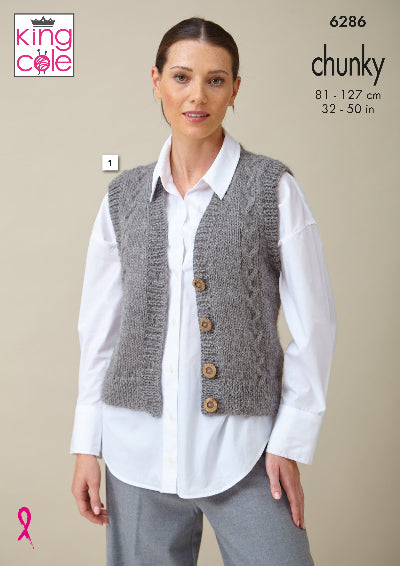 King Cole Chunky Waistcoat & Accessories: 6286