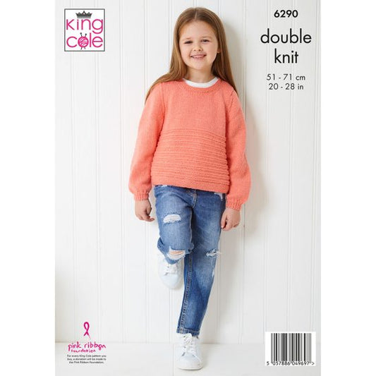 Cardigan and Sweater knitted in Comfort Baby DK King Cole - Pattern 6290