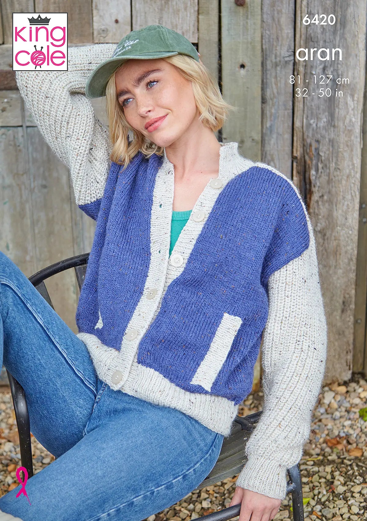 Ladies’ Cardigans knitted in Homespun Aran - King Cole Pattern 6420