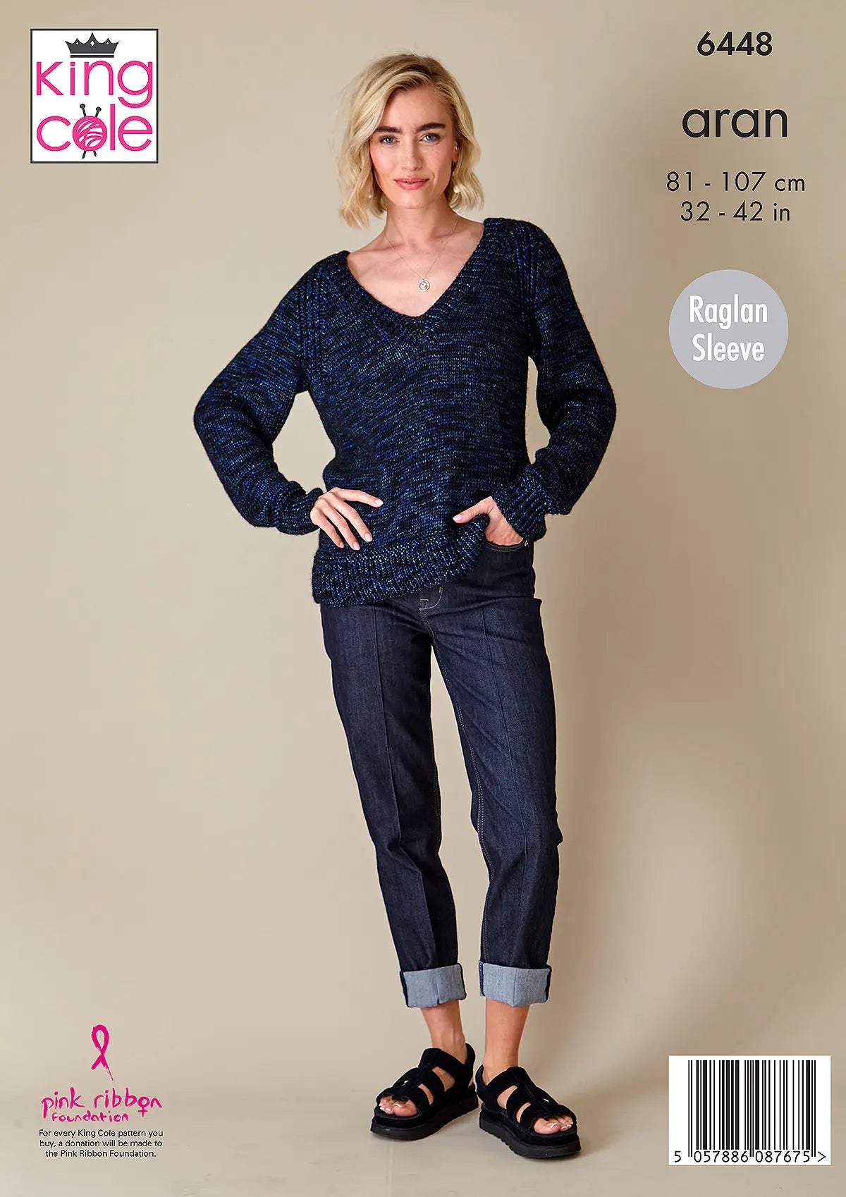 Sweaters knitted in Firefly Aran - King Cole Pattern 6448