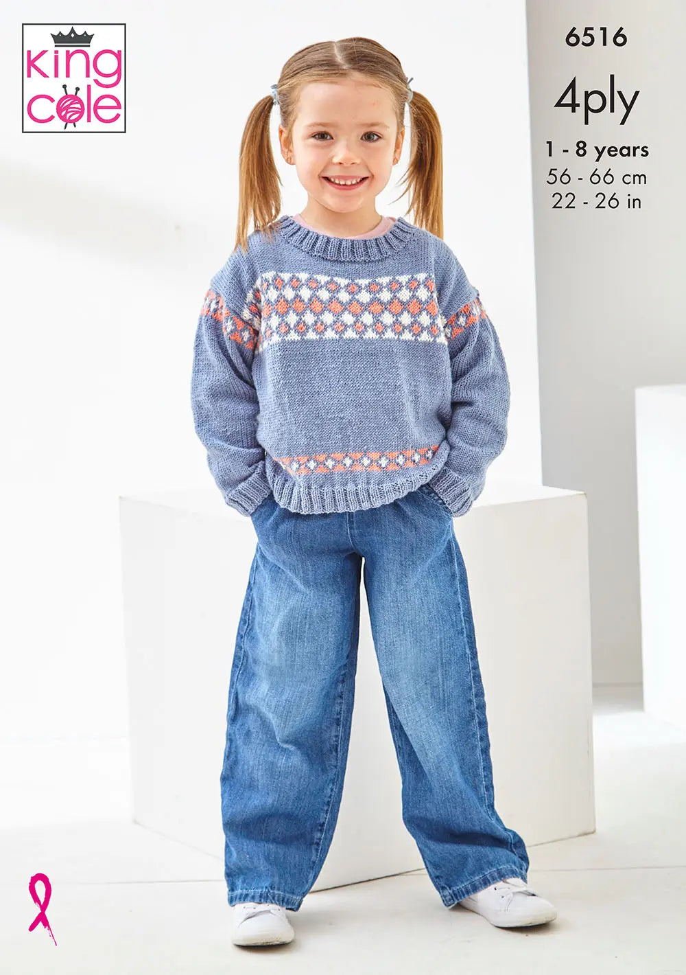 Children's Sweaters in Cherished 4Ply - King Cole Pattern P6516