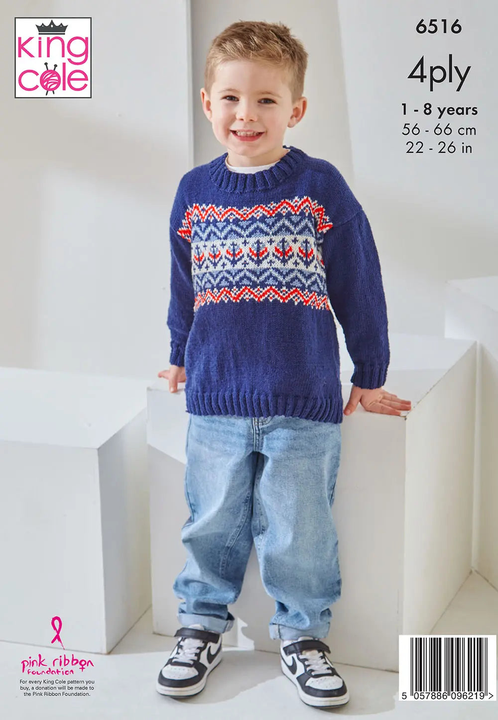 Children's Sweaters in Cherished 4Ply - King Cole Pattern P6516