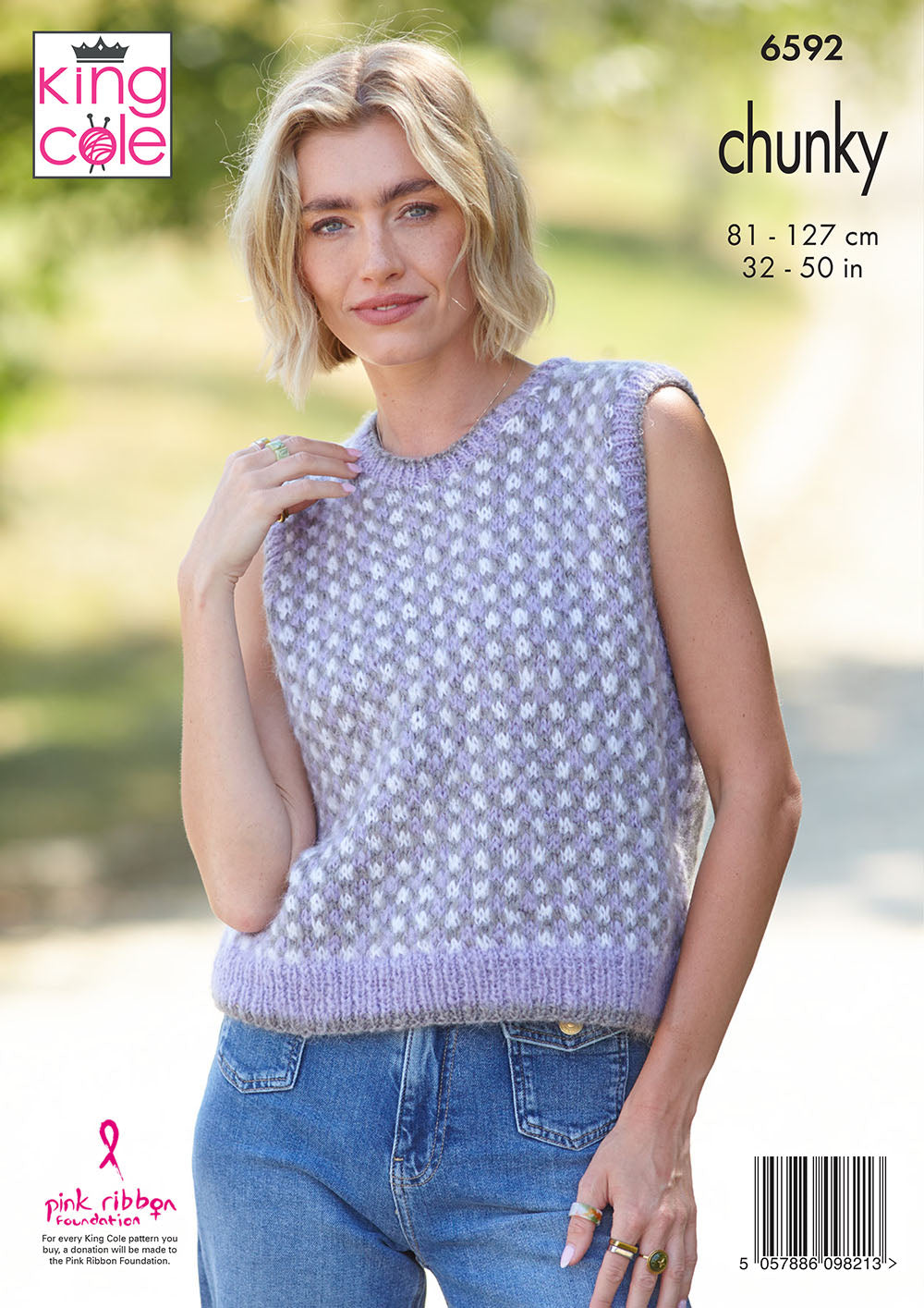 Tank Top and Sweater knitted in Flair Solo Chunky King Cole Pattern 6592