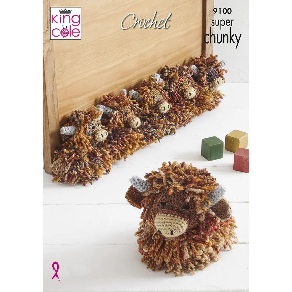 Highland Cow Door Stop and Draught Excluder Crochet Kit