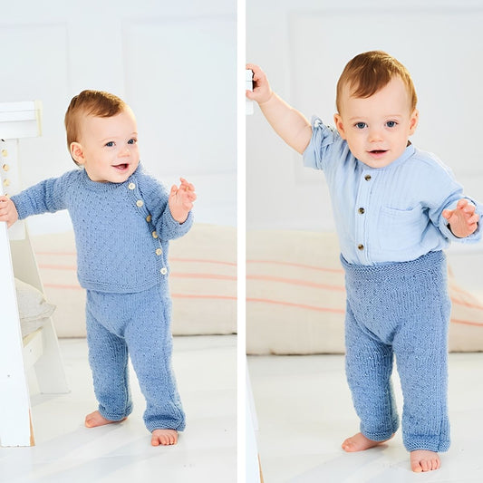 Stylecraft Baby Cardigan and Trousers Knitting Pattern: 10241