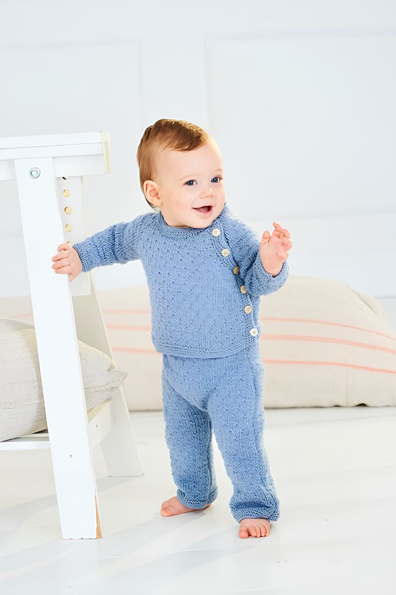 Stylecraft Baby Cardigan and Trousers Knitting Pattern: 10241
