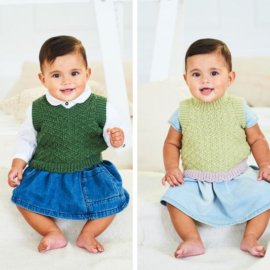 Stylecraft Baby and Children's Tank Tops Knitting Pattern: 10239