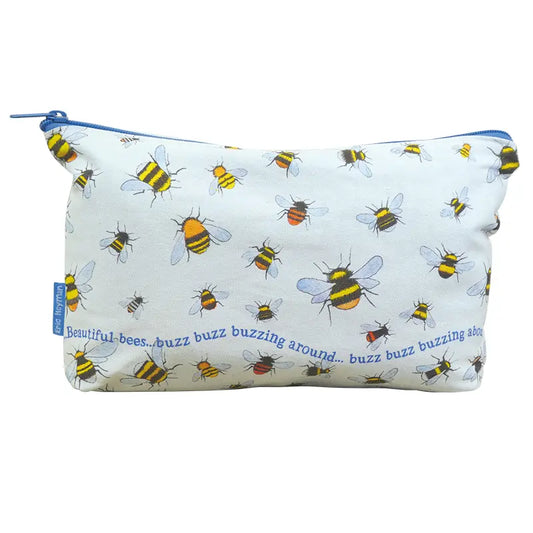 Bees Zipped Pouch by Emma Ball