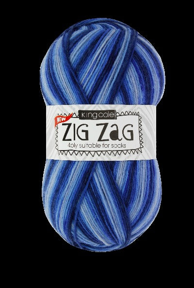 King Cole Zig Zag 4ply sock yarn