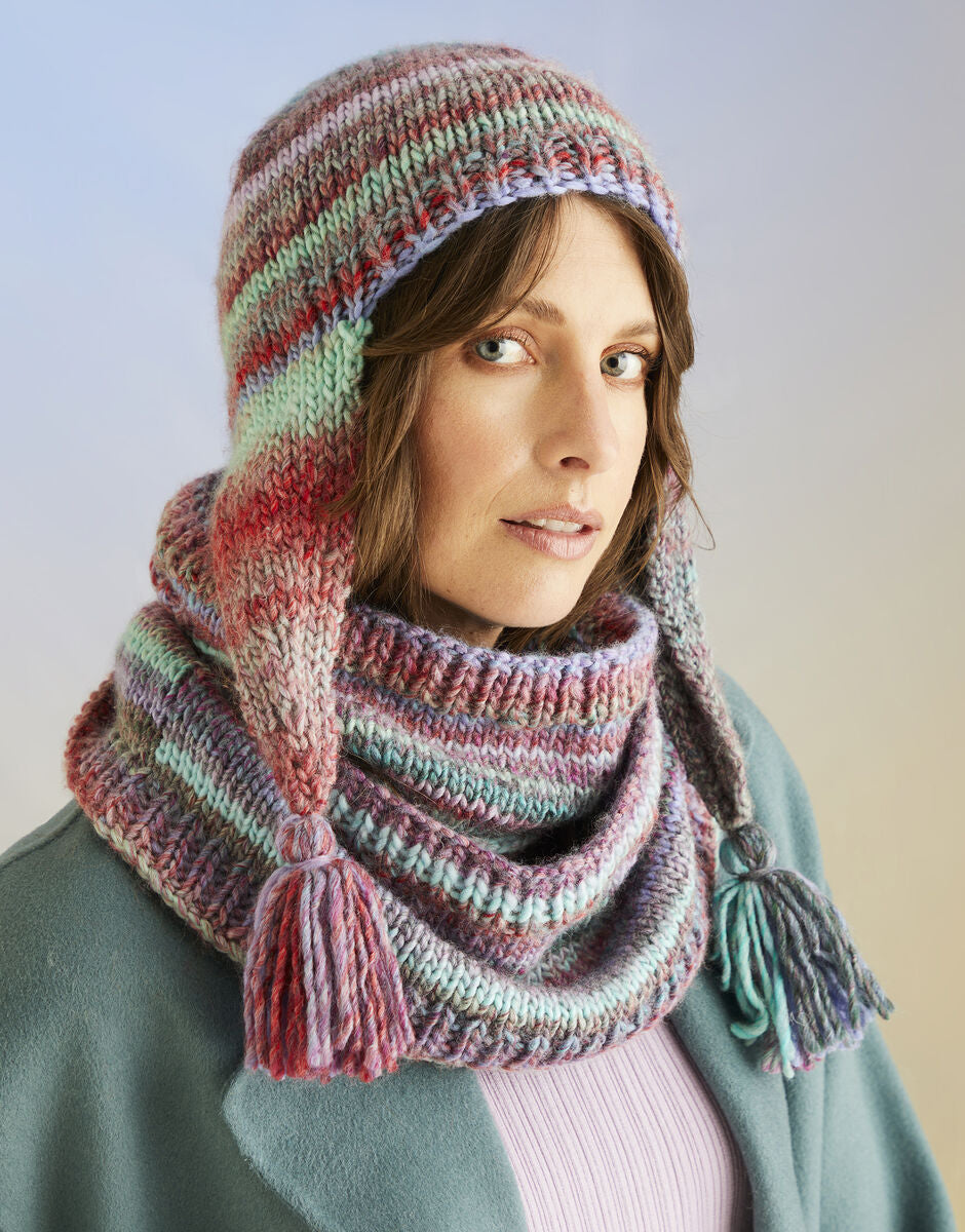 Anemone Hat and Snood in Sirdar Jewelspun Chunky - Pattern 10709