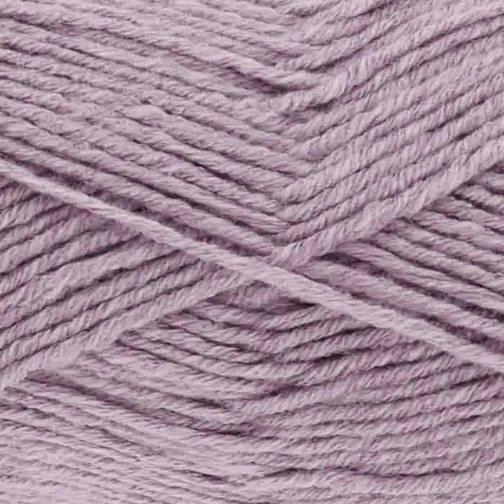 Close up of King Cole Subtle Drifter dk yarn in shade Lilac