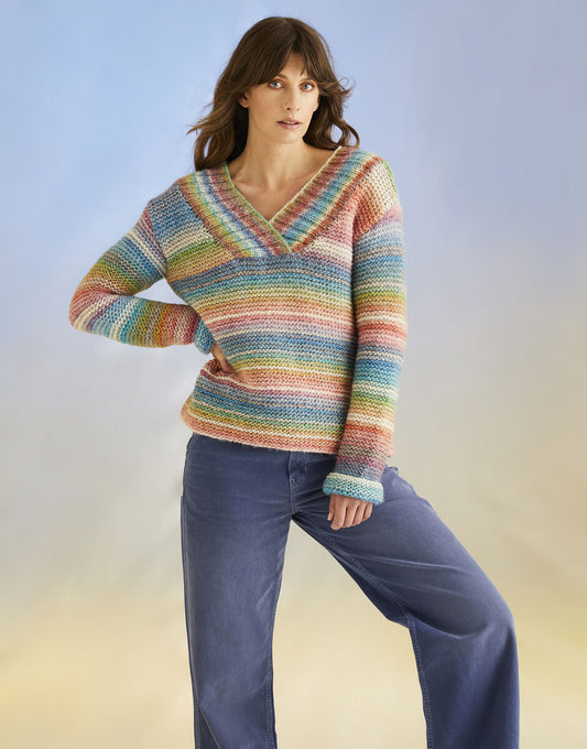 High Tide Sweater in Sirdar Jewelspun Chunky - Pattern 10701