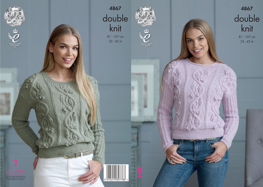 King Cole Baby Alpaca DK Pattern - 4867 Ladies' Sweaters