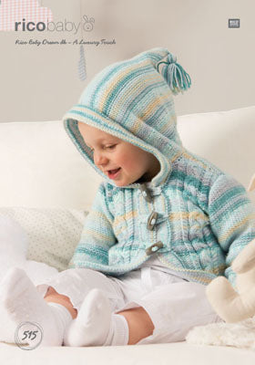 Rico Hooded Jacket Knitting Pattern 515 in Baby Dream DK Yarn