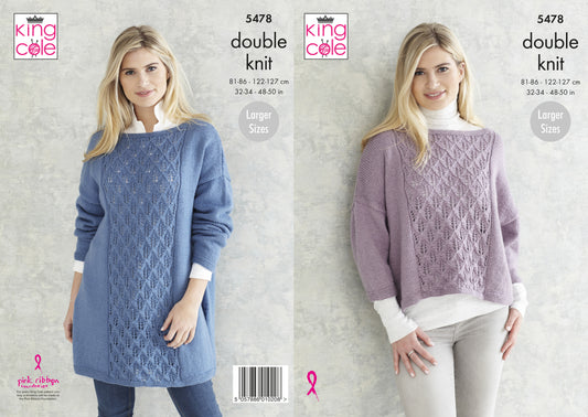 King Cole - pattern 5478 Long & Short Sweater