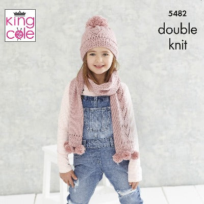 King Cole - Pattern 5482 Child's Hat & Scarf