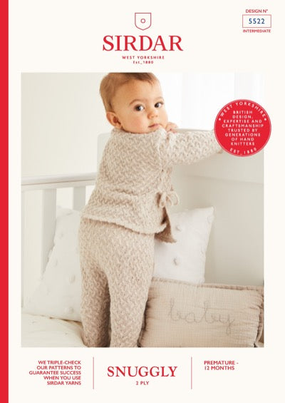 Sirdar Snuggly 2 Ply Knitting Pattern 5522 Tie Side Top and Trouser Suit