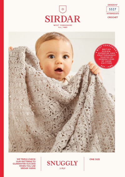 Sirdar Snuggly 3 Ply Pattern - 5527 - Crochet Blanket